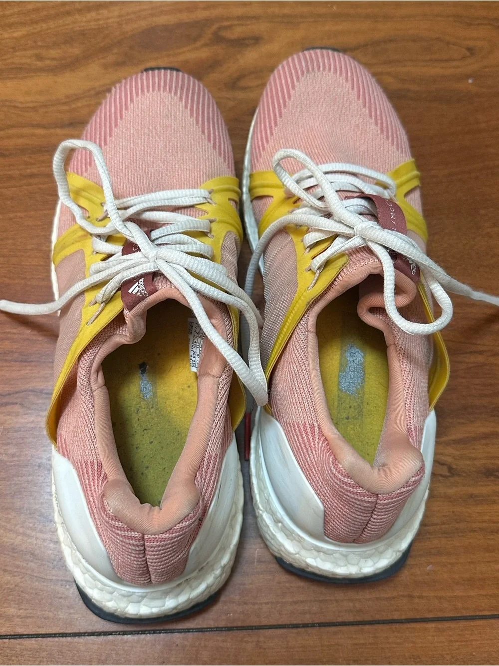 Adidas by Stella McCartney Ultraboost X Pink Yellow Running Shoes US  9 CG3694